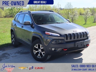 Used 2016 Jeep Cherokee 4WD 4dr Trailhawk LEATHER BACKUP CAMERA for Sale in Orillia, Ontario