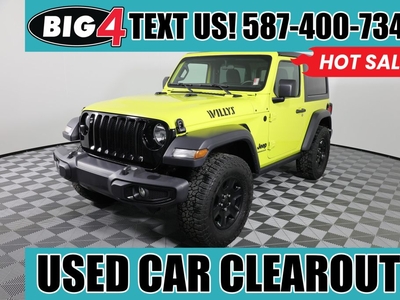 Used 2022 Jeep Wrangler Willys Sport for Sale in Tsuut'ina Nation, Alberta