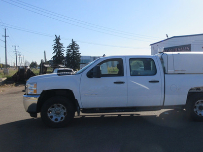 2013 CHEVY 3500 HD CREW CAB WITH SERVICE CANOPY