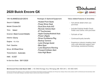2020 Buick Encore GX Select Heated Seats | Carplay