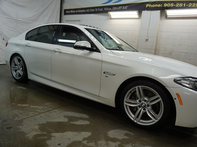 Used 2014 BMW 5 Series 535i XDRIVE M PACKAGE *WELL MAINTAIN* CERTIFIED CAMERA NAV BLUETOOTH LEATHER HEATED SEATS SUNROOF CRUISE ALLOYS for Sale in Milton, Ontario