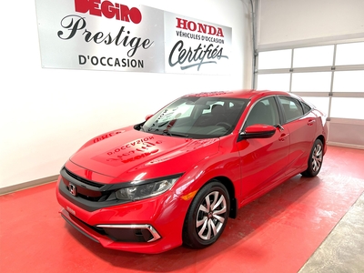 2020 Honda Civic Sedan LX CVT CERTIFIE HONDA!