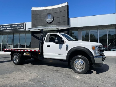 Used 2020 Ford F-550 XLT 4WD LWB DRW DIESEL FLAT DECK GOOSE HITCH 47KM for Sale in Langley, British Columbia