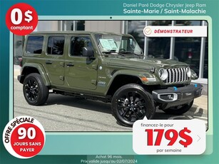 Used Jeep Wrangler 4xe PHEV 2024 for sale in Sainte-Marie, Quebec