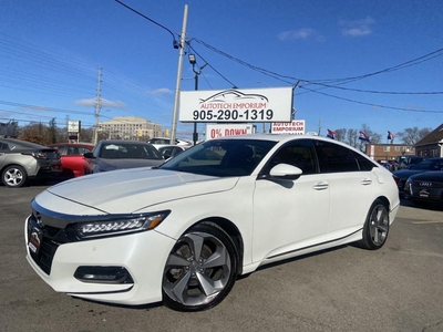Used 2019 Honda Accord TOURING Pearl White / FULLY LOADED / LEATHER / COOLED SEATS / SUNROOF for Sale in Mississauga, Ontario