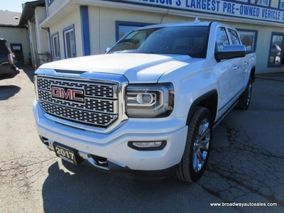 Used 2017 GMC Sierra 1500 LOADED DENALI-EDITION 5 PASSENGER 6.2L - V8.. 4X4.. CREW-CAB.. SHORTY.. NAVIGATION.. LEATHER.. HEATED SEATS & WHEEL.. BACK-UP CAMERA.. POWER SUNROOF.. for Sale in Bradford, Ontario