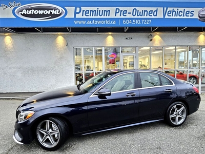Used 2018 Mercedes-Benz C-Class 300 4matic Sedan *AMG Style Pkg, Pano Sunroof* for Sale in Langley, British Columbia