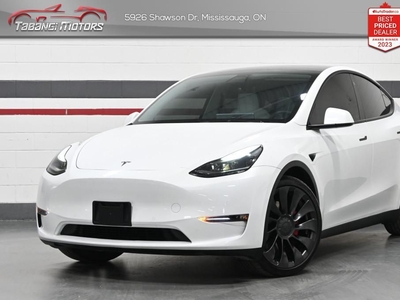 Used 2022 Tesla Model Y Performance No Accident Dual Motor White Leather for Sale in Mississauga, Ontario