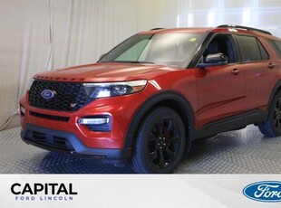 Used 2020 Ford Explorer ST 4WD **One Owner, Leather, Sunroof, Navigation, Heated Seats, Power Liftgate, 3L** for Sale in Regina, Saskatchewan