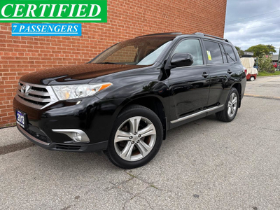2013 Toyota Highlander XLE, AWD, 7 Pass, Certified with Warrant