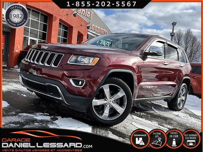 Jeep Grand Cherokee LIMITED 4X4 V-6 3.6 L, CUIR, TOIT, GPS, MAGS