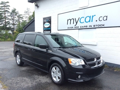 Used 2019 Dodge Grand Caravan Crew 17”ALLOYS. LEATHER. A/C. DUAL A/C. BACKUP CAM. WOODTRIM. K for Sale in North Bay, Ontario