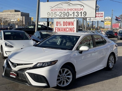 Used 2022 Toyota Camry SE Pearl White / Leather / PWR Seat / Lane Departure / Collision Warning for Sale in Mississauga, Ontario