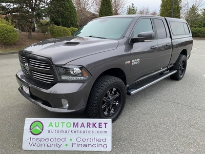 Used 2015 RAM 1500 SPORT 4X4 LOADED FINANCING, WARRANTY, INSPECTED W/BCAA MBSHP! for Sale in Surrey, British Columbia