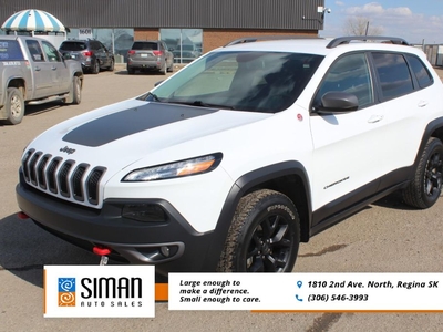 Used 2018 Jeep Cherokee Trailhawk V6 SPLIT LEATHER NAVIGATION for Sale in Regina, Saskatchewan
