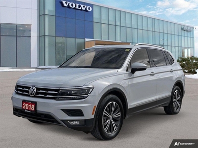 Used 2018 Volkswagen Tiguan Highline Loaded Clean CARFAX for Sale in Winnipeg, Manitoba