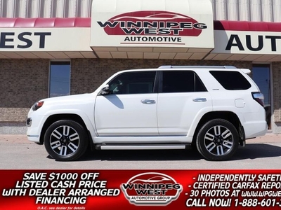 Used 2020 Toyota 4Runner LIMITED 4X4, NAV ,ROOF, LEATHER, FLAWLESS/STUNNING for Sale in Headingley, Manitoba