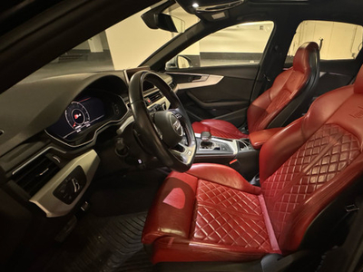 Black 2018 Audi S4 Technik Red Diamond Leather Massage Seats Perfect Condition