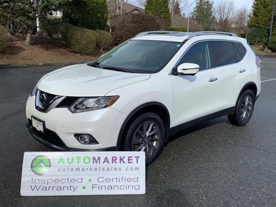 Used 2016 Nissan Rogue SL AWD LOADED, NAVI, FINANCING, WARRANTY, INSPECTED W/BCAA MEMBERSHIP! for Sale in Surrey, British Columbia
