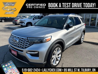 Used 2021 Ford Explorer Platinum PLATINUM, 4D SPORT UTILITY, 4WD, LOW KMS! for Sale in Tilbury, Ontario
