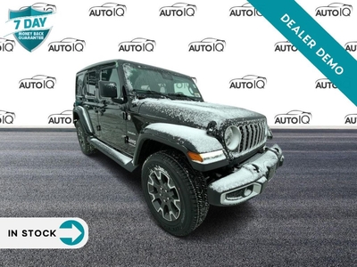 Used 2024 Jeep Wrangler Sahara DEMO TECHNOLOGY GROUP SAFETY GROUP REMOTE START HEATED SEATS HEATED STEERING WHEEL for Sale in Innisfil, Ontario