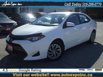 Used 2018 Toyota Corolla Auto,A/C,Bluetooth,Backup Camera,Certified,Low Kms for Sale in Kitchener, Ontario
