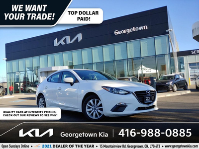 2016 Mazda Mazda3 GX 2.0L FWD | BU CAM | 84K KM | ALLOYS