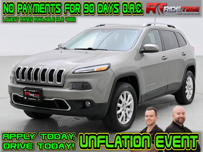 2017 Jeep Cherokee Limited 4WD - 3.2L V6, Leather, Power Liftgat