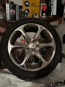 4 new tires and gently used rims