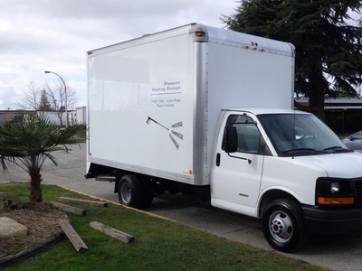 Used 2013 GMC Savana G4500 14 Foot Cube Van With Mobile Pressure Washing Unit for Sale in Burnaby, British Columbia