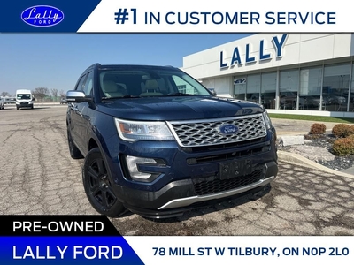 Used 2017 Ford Explorer Platinum, Winter and Summer tires, Roof, AWD!! for Sale in Tilbury, Ontario