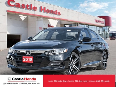 Used 2018 Honda Accord Sedan Touring 2.0T Fully Loaded Leather Seats Nav for Sale in Rexdale, Ontario