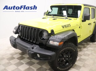 Used 2022 Jeep Wrangler UNLIMITED WILLYS WHEELER, CARPLAY, CAMERA for Sale in Saint-Hubert, Quebec