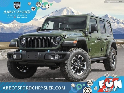 New 2024 Jeep Wrangler 4xe Recon - Leather Seats - $327.52 /Wk for Sale in Abbotsford, British Columbia