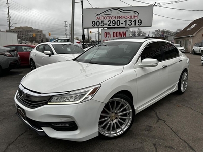 Used 2017 Honda Accord TOURING Pearl White Leather/Sunroof/Push Start/Honda Sensing/FULLY LOADED for Sale in Mississauga, Ontario