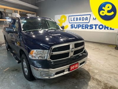 Used 2018 RAM 1500 SXT QUAD CAB HEMI 4X4 * Step bars * Keyless Entry * Black, power, manual folding, trailer tow mirrors Trailer tow mirrors * Uconnect 3.0 * Handsfree for Sale in Cambridge, Ontario