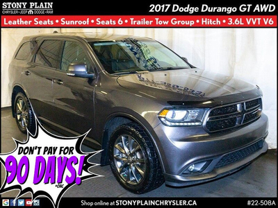 2017 Dodge Durango GT - Leather, Sunroof, Seats 6, Tow Grp, V6