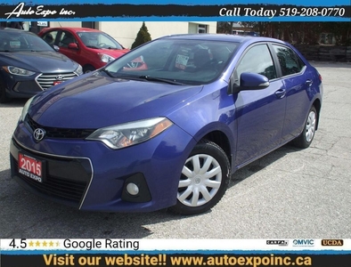 Used 2015 Toyota Corolla S,Auto,A/C,Backup Camera,Bluetooth,Certified,Fogs for Sale in Kitchener, Ontario