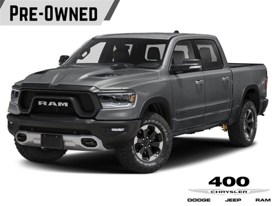 Used 2019 RAM 1500 Rebel DUAL-PANE PANORAMIC SUNROOF I SPRAY-IN BEDLINER I REMOTE START SYSTEM I BED UTILITY GROUP I 9 AMPLIFIED SPEAKERS WITH SUBWOOFER I 8.4-INCH DISPLAY WITH NAVIGATION for Sale in Innisfil, Ontario