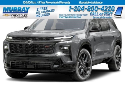 New 2024 Chevrolet Traverse RS for Sale in Winnipeg, Manitoba