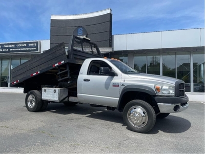 Used 2008 Dodge Ram 5500 SLT DRW 4WD DIESEL HYDRAULIC DUMP FLAT BED TOW PKG for Sale in Langley, British Columbia