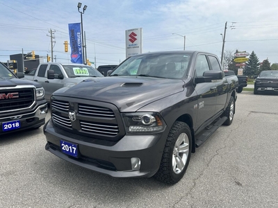 Used 2017 RAM 1500 4x4 Crew Cab Sport ~Bluetooth ~Backup Cam ~Alloys for Sale in Barrie, Ontario
