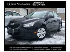 2014 CHEVROLET CRUZE 1LT - LOW KM! AUTO, A/C, BLUETOOTH, CRUISE! LUXE CERTIFIED PRE-OWNED!