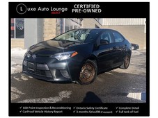 2015 TOYOTA COROLLA LE - AUTO, HEATED SEATS, BACK-UP CAMERA, BLUETOOTH! LUXE CERTIFIED SELECT PRE-OWNED!