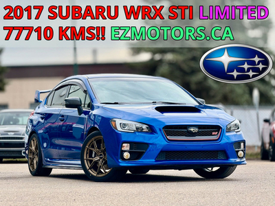 2017 Subaru WRX STI LIMITED 77710 KMS!! CERTIFIED!!