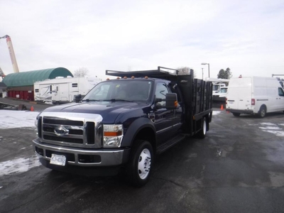 Used 2008 Ford F-550 Flat Deck Crew Cab 2WD Power Tailgate Diesel for Sale in Burnaby, British Columbia