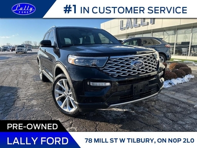 Used 2021 Ford Explorer Platinum, Roof, Nav, 4wd, one owner! for Sale in Tilbury, Ontario
