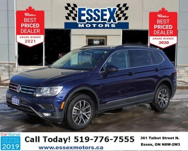 Used 2021 Volkswagen Tiguan Low K's*Heated Leather*Moon Roof*CarPlay*2.0L-4cyl for Sale in Essex, Ontario