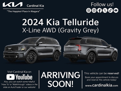New 2024 Kia Telluride X-LINE for Sale in Niagara Falls, Ontario