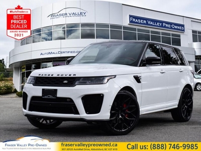 Used 2019 Land Rover Range Rover Sport V8 Supercharged SVR Local, Loaded! for Sale in Abbotsford, British Columbia